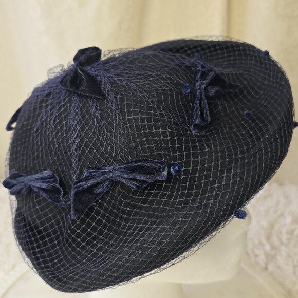Vintage Wool Fascinator Hat From The 1940's - Picture 8 of 12